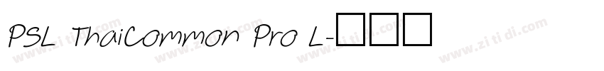 PSL ThaiCommon Pro L字体转换